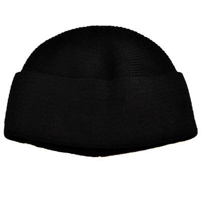 Pletená panská čepice - černá
