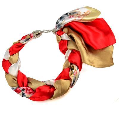 Šátek-náhrdelník Florina - červenohnědý - 1