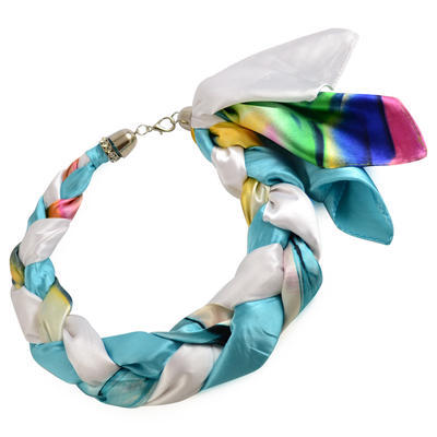Šátek-náhrdelník Florina 299flo009-31.01 - modrobílý - 1