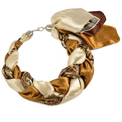 Šátek-náhrdelník Florina 299flo009-40.14 - hnědobéžový - 1