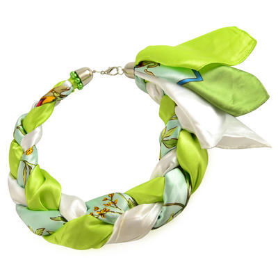 Šátek-náhrdelník Florina 299flo009-51.01 - zelenobílý - 1