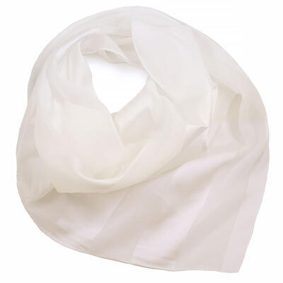 Šátek - bílý jednobarevný