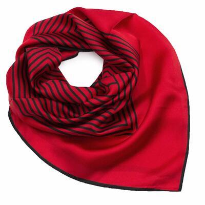 Šátek - červeno-černý s pruhy - 1