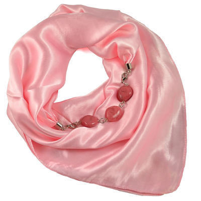 Šátek s bižuterií Stella - růžový - 1