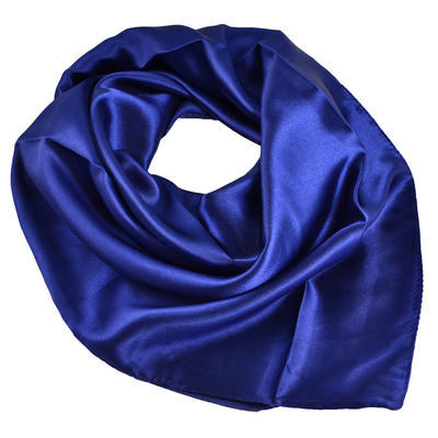 Šátek saténový - modrý
