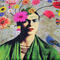 Maxi šála oboustranná - zeleno-barevná, Frida Kahlo - 2/3