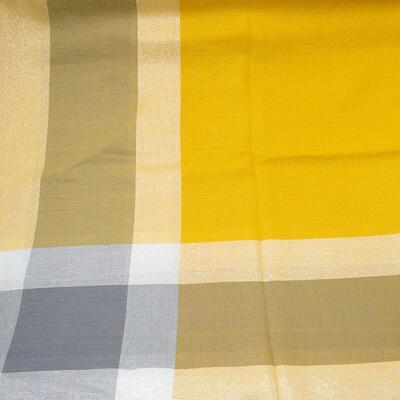 Velký šátek - zlato-šedá lesklá kostka - 2