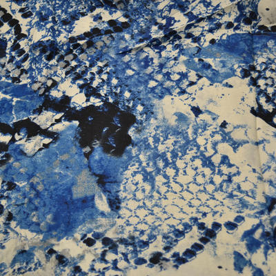 Tunelová šála 69tu007-30.71 - modrobéžová hadí kůže - 2